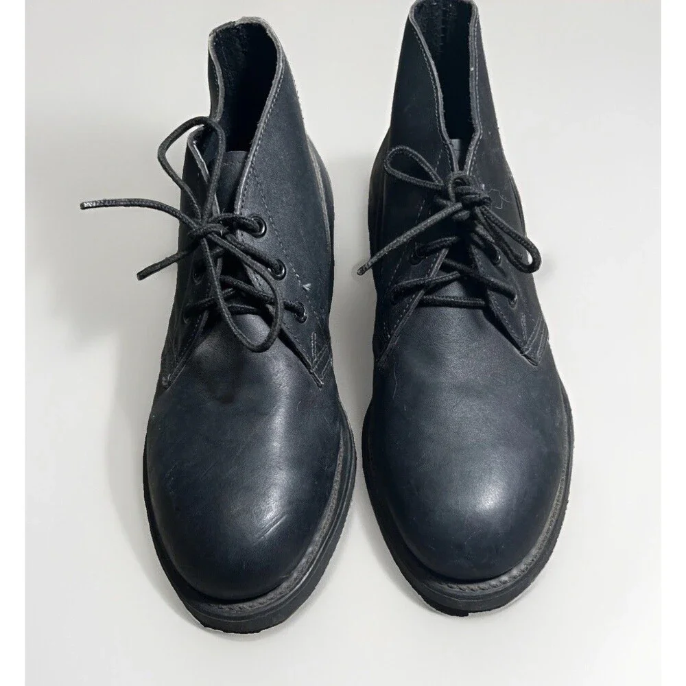 Vintage Biltrite US Military Chukka Boots Black Leather Steel Toe Size 5 Wide